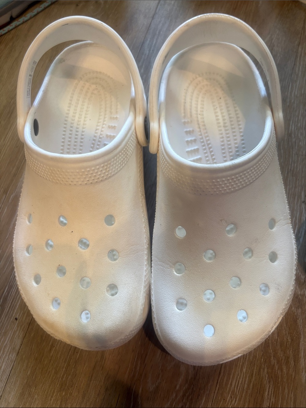 CROCS Kids White Classic Clog Sandals